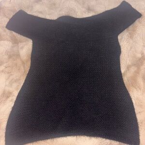 Fashion Nova Black Off-Shoulder Sweater